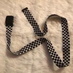Checkerboard Seatbelt Style Belt H&M Divided OSFM